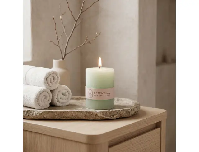 Κερί Kορμός Essentials by Home and Styling 420007400 Semi Transparant 4 x 5cm 420007400
