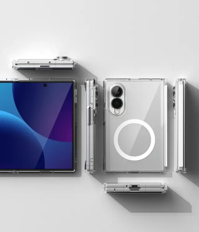 Ringe® Fusion Flap Magsafe Θήκη για Galaxy Fold 8-Clear 3