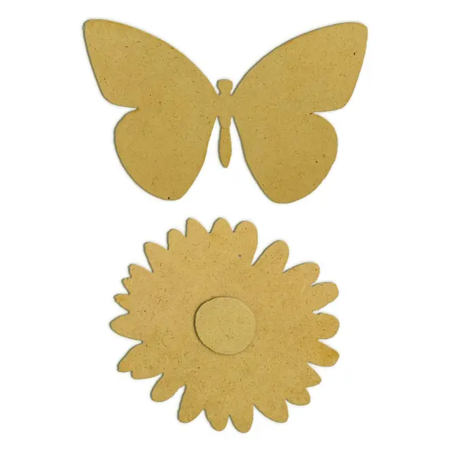Διακοσμητικά σχέδια MDF, Stamperia, Daisy Art, Μαργαρίτα και Πεταλούδα