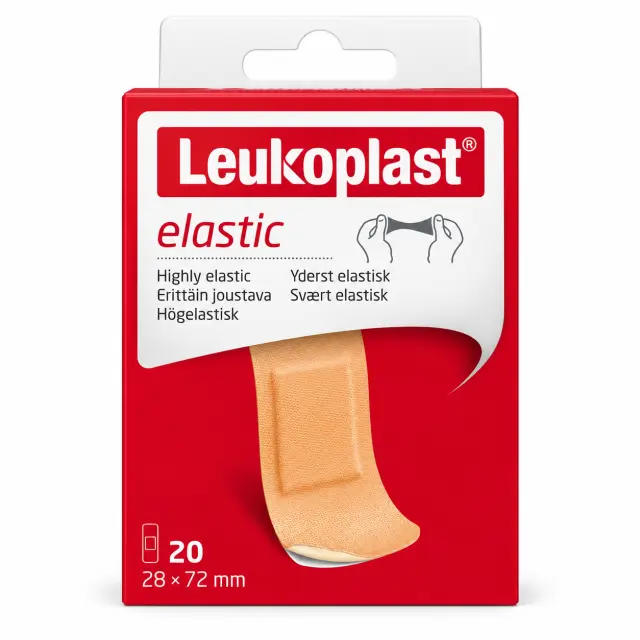 LEUKOPLAST Elastic 28x72mm Ελαστικά Επιθέματα για Ισχυρό Κράτημα, 20τεμ