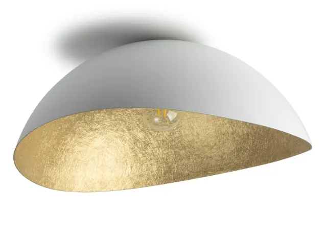 Solaris pl XLarge καμπάνα ασύμμετρη φωτιστικό οροφής Άσπρο/Χρυσό
