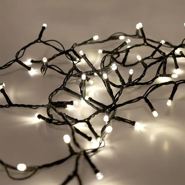 Λαμπάκια 400l led soft white πράσινο καλώδιο ip44 31v με 8 προγράμματα A+G 9780029
