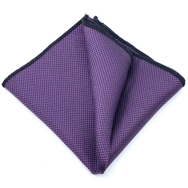 Βιολετί Oxford Γραβάτα Slim 4,5 cm Σετ με Μαντηλάκι 3