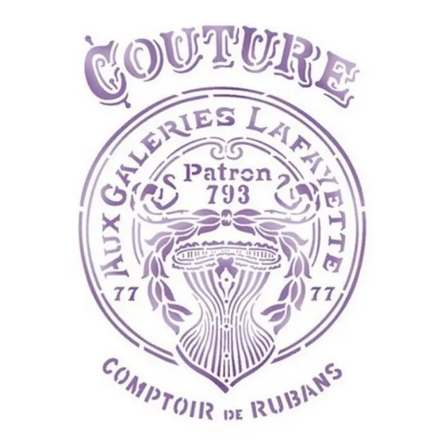 Stencil 21x29,7cm Couture ,Stamperia