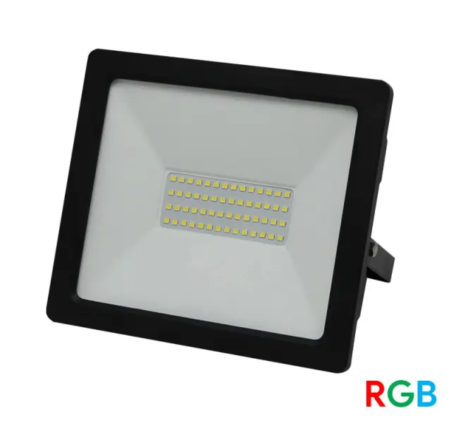 ΠΡΟΒΟΛ.LED-SMD RGB 24VDC 50W 4ΚΑΛΩΔ.ΧΡΕΙΑΖ.CONTROL ΜΑΥΡΟΣ