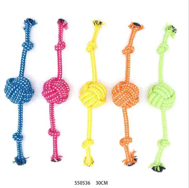 Παιχνίδι σκύλου σχοινί με μπάλα - 30cm - 12pcs - 550536 2