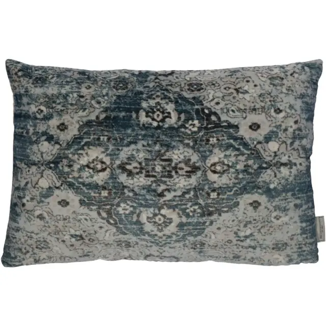 Μαξιλάρι Vintage Μπλε Βελούδο 40x60cm