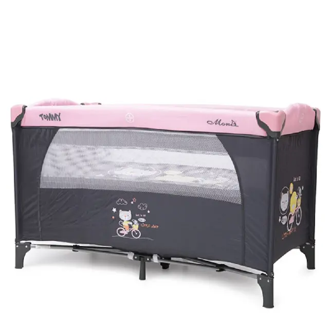 MONI - Folding cot Tommy pink - 3800146246938