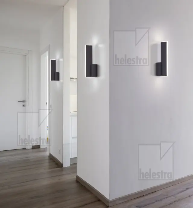 NEX Απλίκα Τοίχου LED Άμεσου & Έμμεσου Φωτισμού 2700K Μαύρη Ματ Μαύρο 3