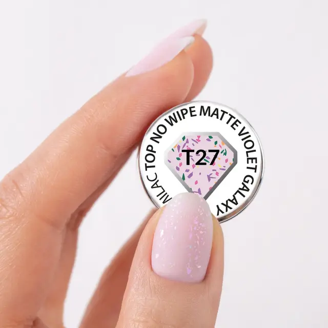 Semilac Top No Wipe Matte Violet Galaxy T27 7ml 2
