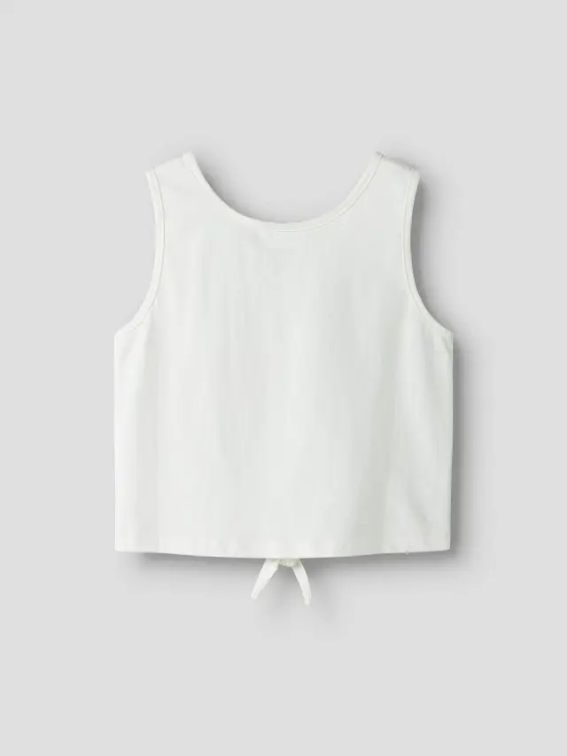 Name It Μπλούζα κοριτσίστικο πλεκτό Λευκό NKFVAYA SL CROP TOP - 13241654 3