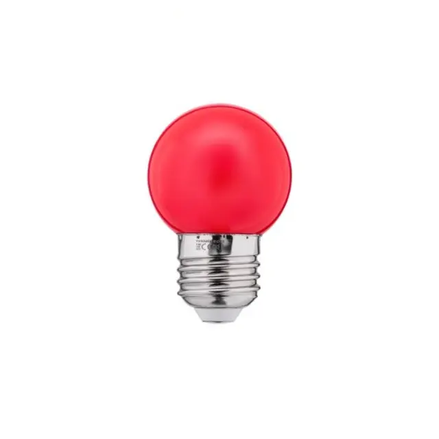 LED Color Bulb 1W E27 G45 240V 10Lm PC red