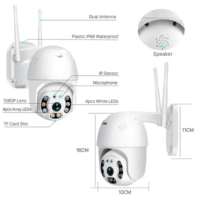 Περιστρεφόμενη Wifi IP camera αμφίδρομης επικοινωνίας P2P HD Y098-808 3MP LYLU AI 2