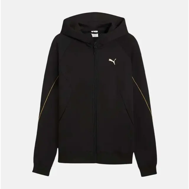 Puma Men's Sport Graphic Holiday Full-Zip Fleece Hoodie Μαύρο 694325-01 (Puma)