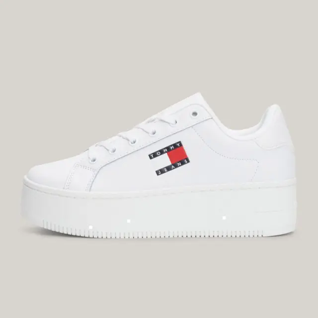 Tommy Hilfiger - Γυναικεία Δερμάτινα Sneakers Tjw Flatform Ess EN0EN02518-YBS Λευκό - 40 2