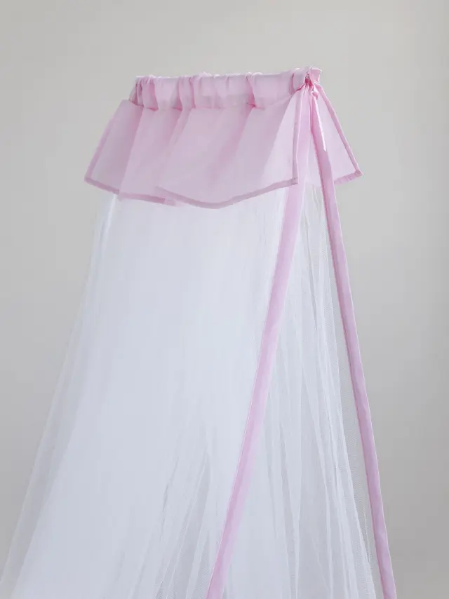 Κουνουπιέρα Κούνιας 240x600 Nima Nappy Soft Pink 100% Πολυέστερ 2