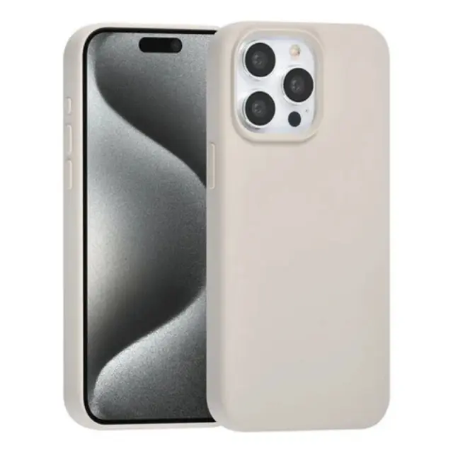 TUNIQ iPhone 15 Pro Back cover case - Premium Liquid silicone - Grey