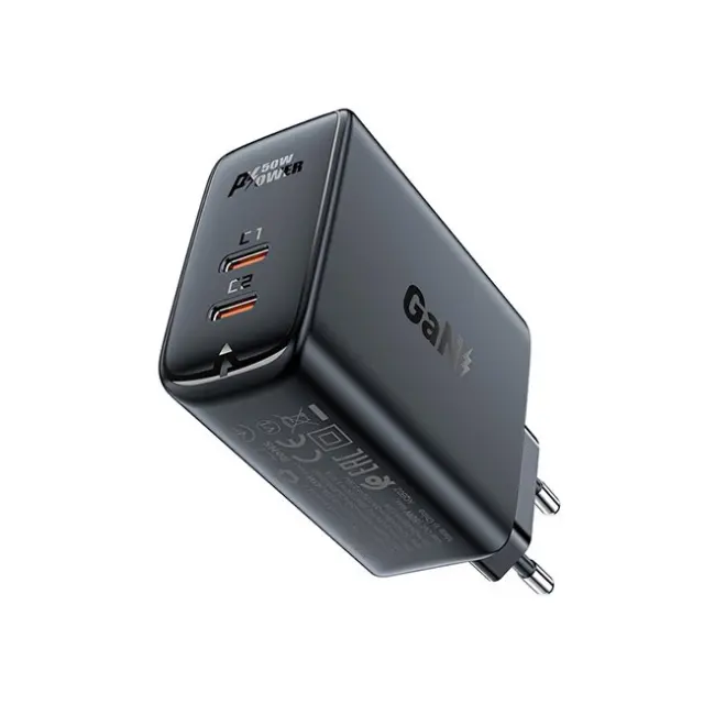 Acefast Φορτιστής A29 PD50W GaN 2x USB-C Black