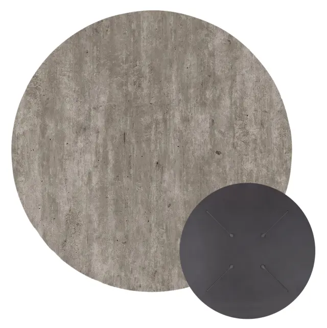 ΕΠΙΦΑΝΕΙΑ ΤΡΑΠΕΖΙΟΥ HPL ΣΤΡΟΓΓΥΛΗ FB95842.37 CONCRETE Φ70εκ.