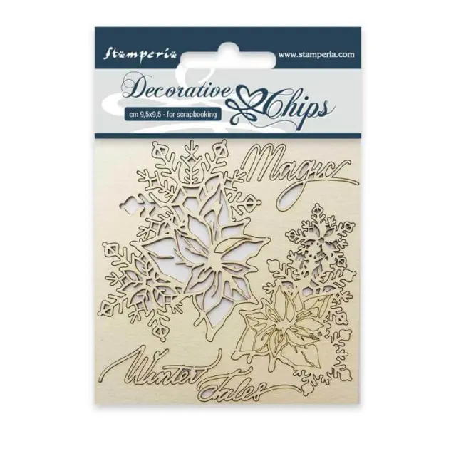 Διακοσμητικά Chipboard Stamperia - Magic Winter Tales 9.5x9.5cm - 1τεμ
