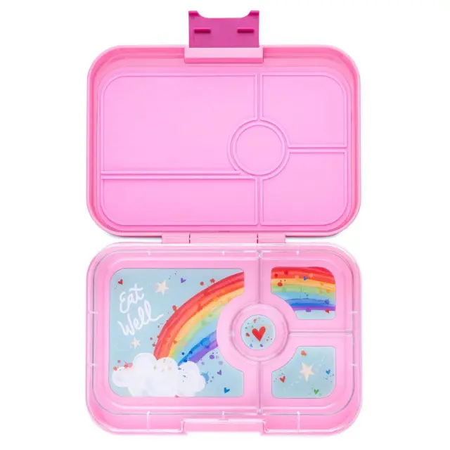 Φαγητοδοχείο Tapas με 4 χωρίσματα Capri Pink/Rainbow- Yumbox