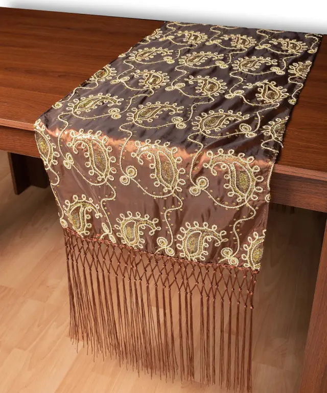 Σατέν τραβέρσα 1028 (50cm x 210cm) καφέ - -