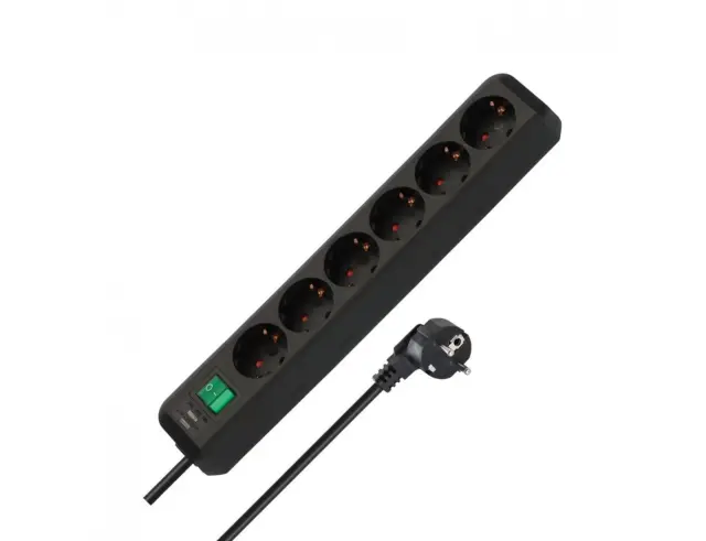 Πολύπριζο Brennenstuhl 1159500423 - 6x Schuko - Με Διακόπτη On/Off - Καλώδιο 3m - Black1159500423