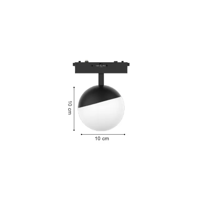Inlight Φωτιστικό LED 6W 3CCT για Ultra-Thin μαγνητική ράγα σε μαύρη απόχρωση D:10X10cm (TMU0150-Black) 2