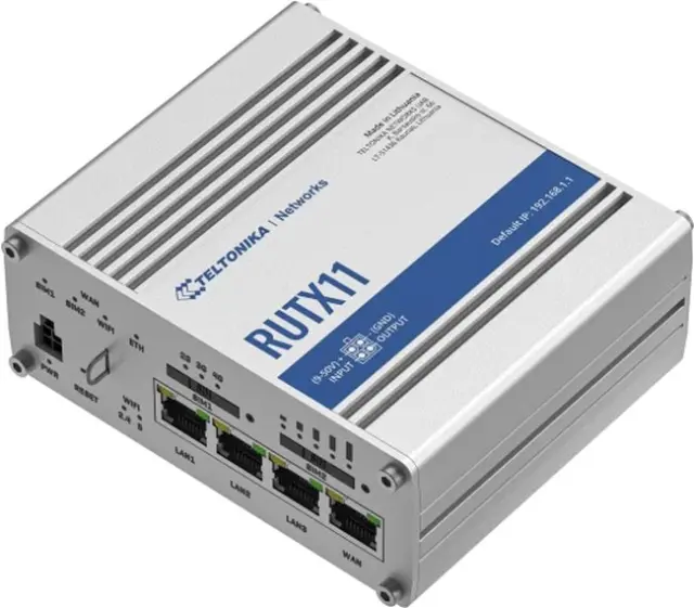 Teltonika RUTX11 v1 Ασύρματο 4G Router Wi‑Fi 5 με 4 Θύρες Gigabit