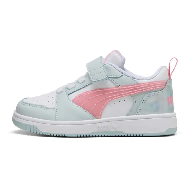 Puma Kids Rebound V6 Low Space Belle AC+ (PS) Γκρι - Ροζ 402786-01 (Puma) - 35