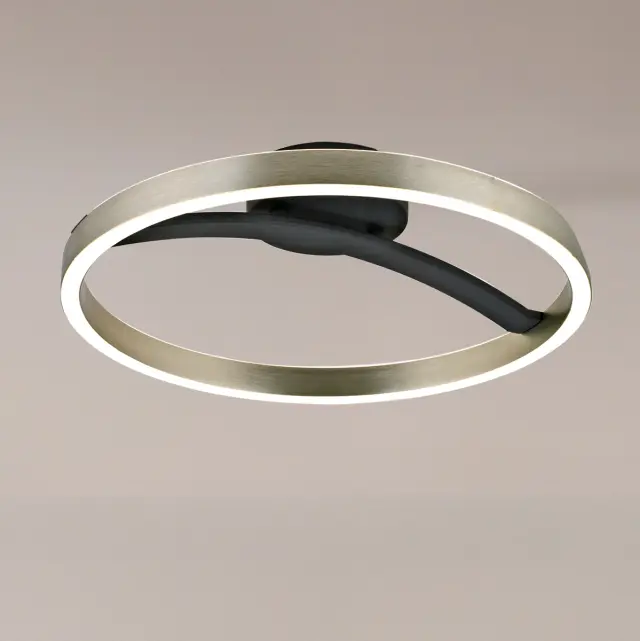 POWERTECH LED φωτιστικό οροφής HLL-0200, 29W, 4000K, Φ38x10cm, ασημί/μαύρο 2