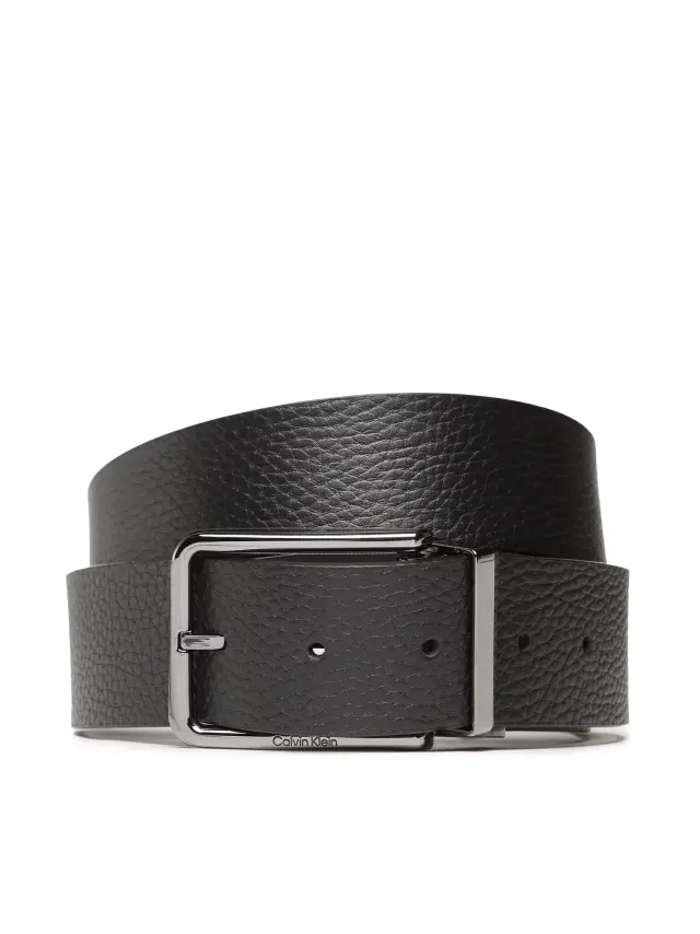 Calvin Klein Ανδρική Φαρδιά Δερμάτινη Reversible Ζώνη Adj/Rev Warmth Pb 40mm Μαύρη 105cm 3