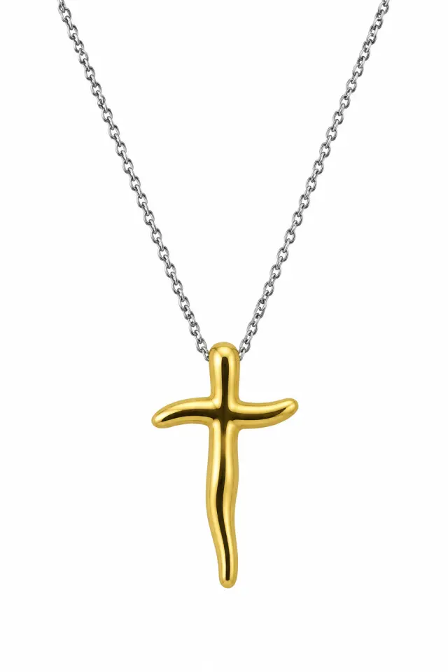 Ghetto 40cm Cross Chain Necklace - Gold/Silver