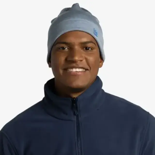 Buff Merino Heavyweight Σκούφος Solid Light Blue - One size 2