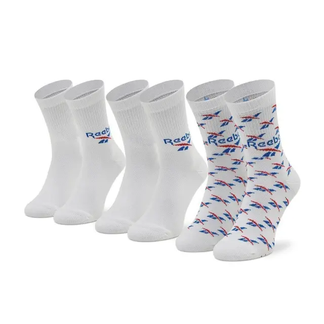 Reebok Classics Fold-Over Socks 3 Pairs (GG6684-White) - Λευκό - 40-42