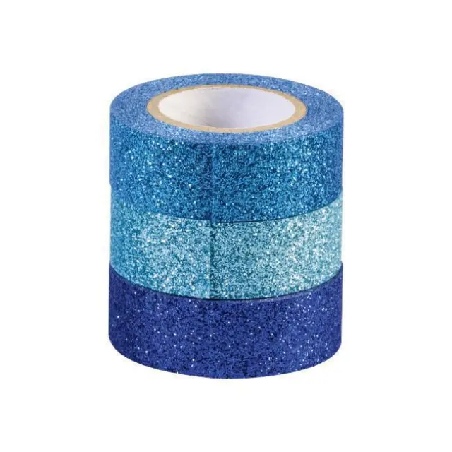 Heyda Αυτοκόλλητη Ταινία Glitter (σκούρο μπλε, γαλάζιο, περλέ ασημί) 20-3584376