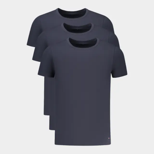 Tommy Hilfiger - Ανδρικές Φανέλες Κοντομάνικες Premium Essentials Crew Neck 3Pack UM0UM03724-0UF Μπλε Σκούρο - L