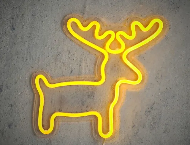 Διακοσμητικό Φωτιστικό Neon Reindeer Luca Lighting με Dimmer και διαστάσεις 30.5x1.5x28.5cm - USB 1167146 2