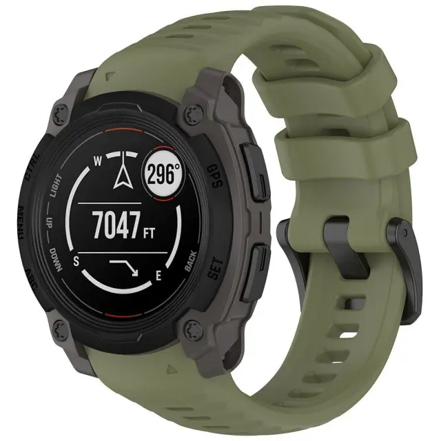 Techsuit® Λουράκι Σιλικόνης για Garmin Instinct E 45mm- Green