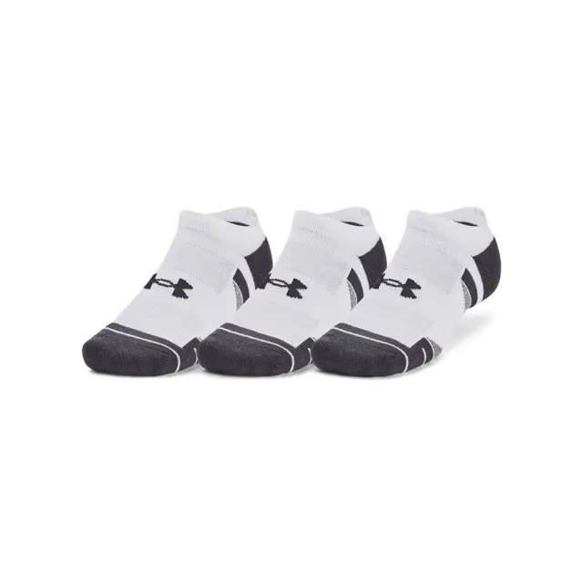 Under Armour Unisex Performance Tech 3 Pack No Show Socks Άσπρο 1379503-100 (Under Armour) - Large
