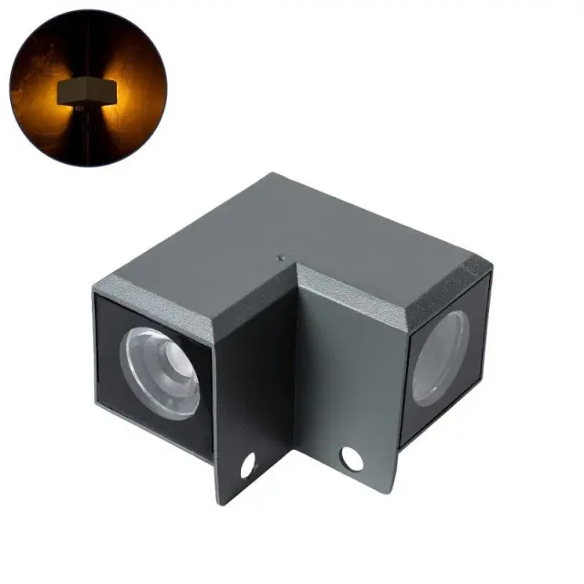 Γωνιακό Φωτιστικό LED 2200K 10W 1050lm IP66 WALLDONA 90730 Ανθρακί Σκούρο Γκρί