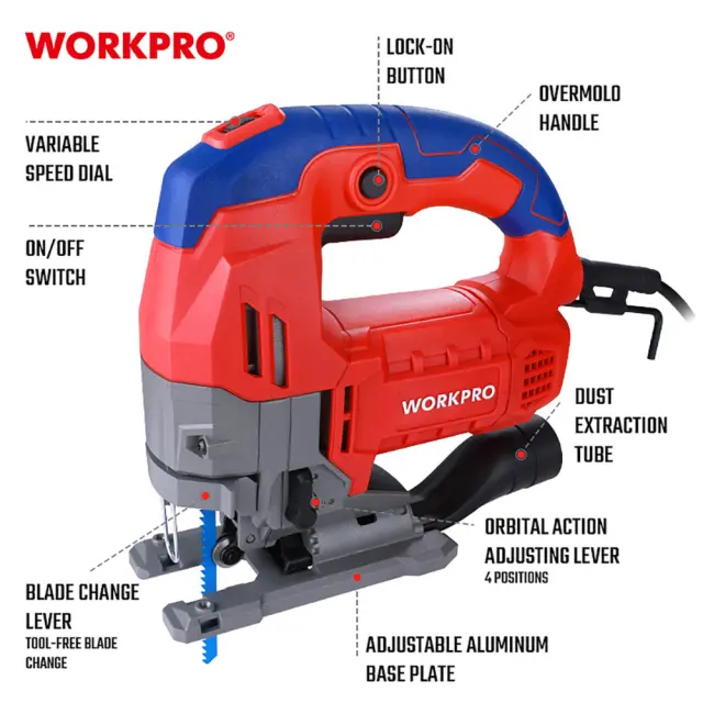 WORKPRO ΣΕΓΑ ΗΛΕΚΤΡΙΚΗ 750W ΡΥΘΜΙΖΟΜΕΝΗ WP471001CE ΒΑΡΕΩΣ ΤΥΠΟΥ (PROFI) 2