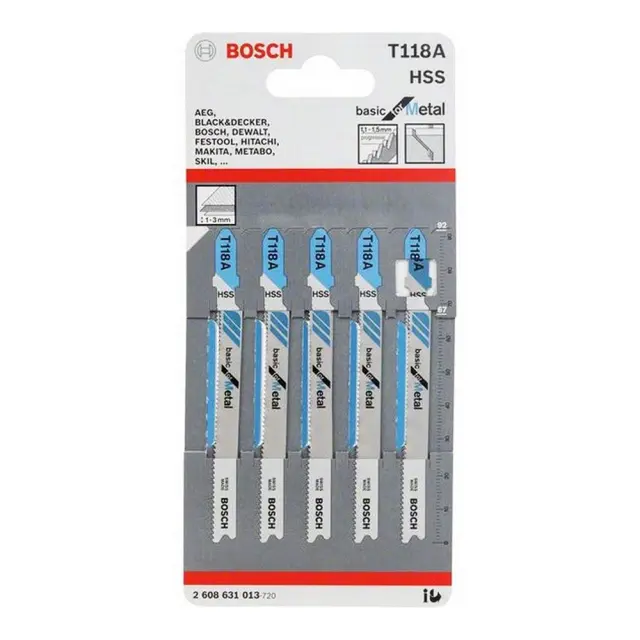 BOSCH ΠΡΙΟΝΑΚΙΑ ΣΕΓΑΣ T118A HSS ΚΟΠΗΣ ΜΕΤΑΛΛΟΥ (1 ΤΜΧ)
