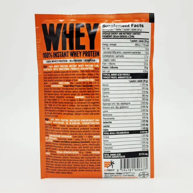 Extrifit 100% Instant Whey Protein blueberry, 30-g 2