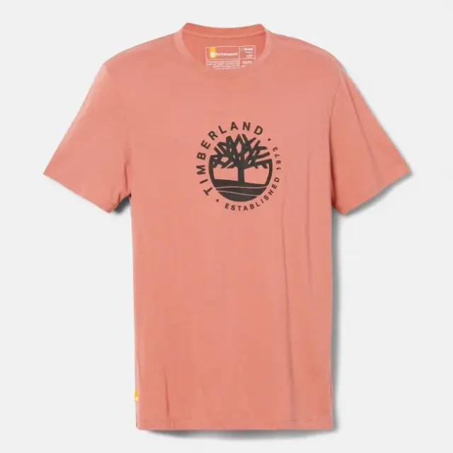 TIMBERLAND SS REFIBRA GRAPHIC TEE ΜΠΛΟΥΖΑ ΑΝΔΡΙΚΗ PALE PINK MARL 2