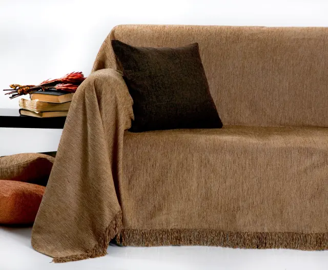 Ριχτάρι Τριθέσιο 180Χ280 Anna Riska 1300 Marron 100% Chenille