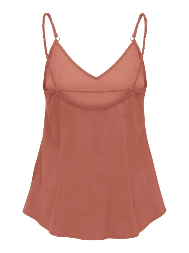 ONLY ONLMADELI OAKLYN Top με Τιράντες Κανονική Γραμμή Καφέ 2