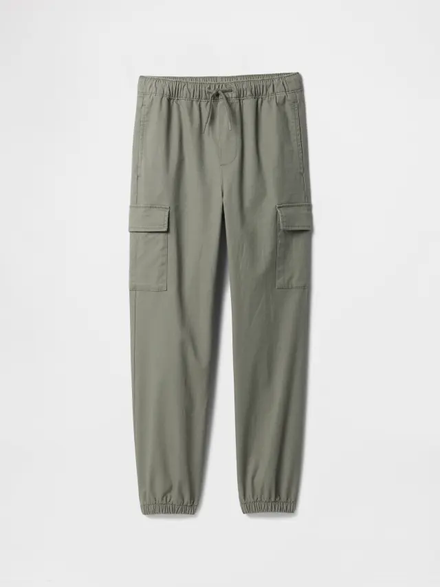 Πράσινο Παιδικό Τουίλ Cargo Jogger Παντελόνι με Washwell mesculen green - M