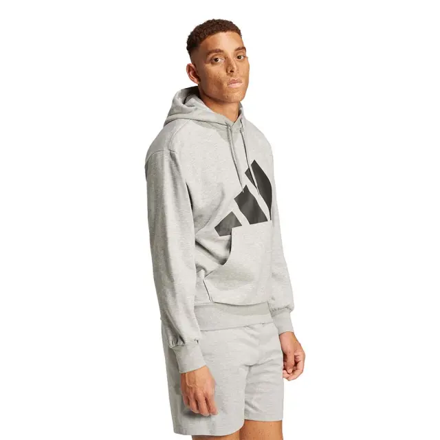 adidas Sportswear Men's Big Logo Fleece Hoodie Γκρι IN6160 (adidas Sportswear) 3