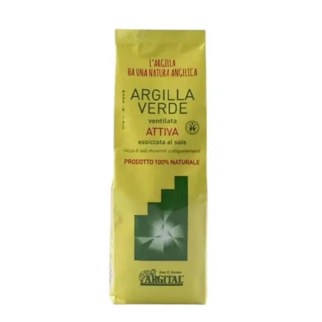 ARGITAL Ventilated Active Green Clay - Φυσική, Ενεργή Σκόνη Πράσινου Αργίλου, για πρόσωπο και σώμα, 500g